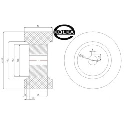 Rolka do posuwu fi. 110 mm, szer. 54 mm / RMP-110-54/18