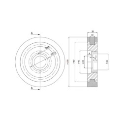 Rolka do posuwu fi. 100 mm, szer. 20 mm / RMP-100-20/24