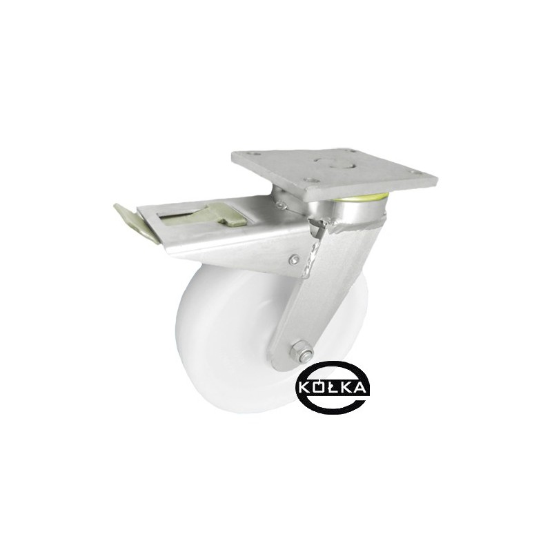 Koło fi. 200 mm w obudowie skrętnej z hamulcem N: 750kg / 65BNDH