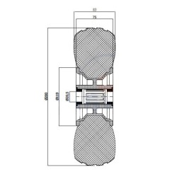 Koło fi. 290 mm piankowe, N: 100kg / 300TP