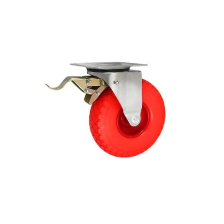 Koło fi. 260mm piankowe, skrętne z hamulcem, N: 100kg, łoż. kulk / 2605MPŁH