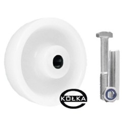 Koło fi. 100 mm tworzywowe + zestaw montażowy, N: 130kg / 11B