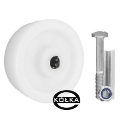 Koło fi. 100 mm tworzywowe + zestaw montażowy, N: 130kg / 11BZ