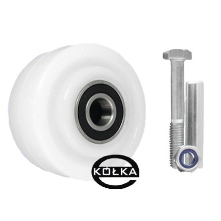 Koło fi. 80 mm tworzywowe + zestaw montażowy, N: 400kg  /  2BN