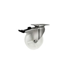 Koło fi. 75 mm, skrętne z ham. N: 70kg NIERDZEWNE / M72BXH