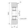 Rolka fi. 88,5 mm tworzywowa z łożyskiem, do bram / R-88,5