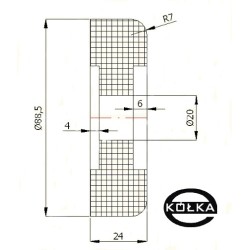 Rolka fi. 88 mm tworzywowa, do bram / RB-88,5