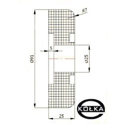 Rolka fi. 91 mm tworzywowa, do bram / RB-91
