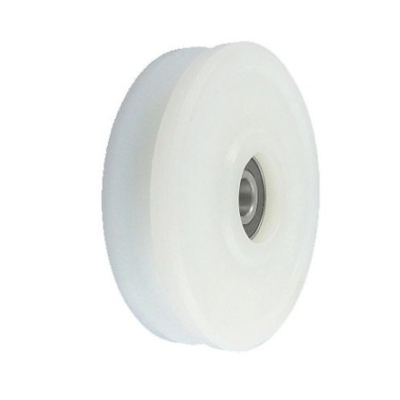 Rolka fi. 100mm 10Ł tworzywowa profilowana z łożyskiem / C100/10Ł