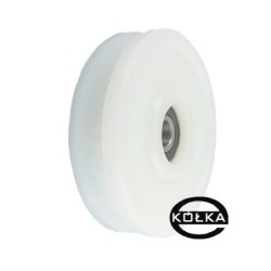 Rolka fi. 100mm 12Ł tworzywowa profilowana z łożyskiem / C100/12Ł