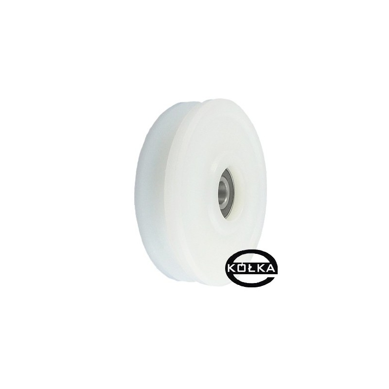 Rolka fi. 100mm 12Ł tworzywowa profilowana z łożyskiem / C100/12Ł