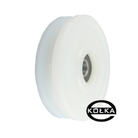 Rolka fi. 100mm 12Ł tworzywowa profilowana z łożyskiem / C100/12Ł