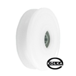 Rolka fi. 100mm 14Ł tworzywowa profilowana z łożyskiem / C100/14Ł