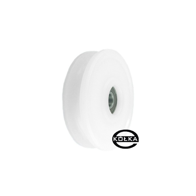 Rolka fi. 100mm 14Ł tworzywowa profilowana z łożyskiem / C100/14Ł