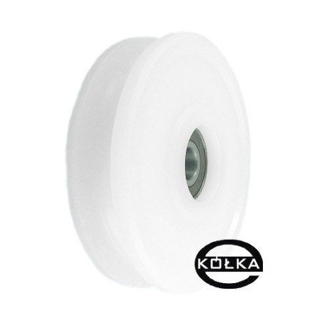 Rolka fi. 100mm 14Ł tworzywowa profilowana z łożyskiem / C100/14Ł