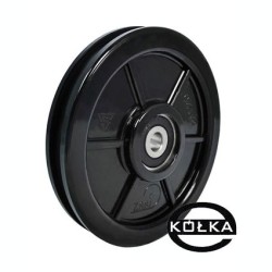 Rolka fi. 120mm 10Ł tworzywowa profilowana z łożyskiem / C120/10Ł