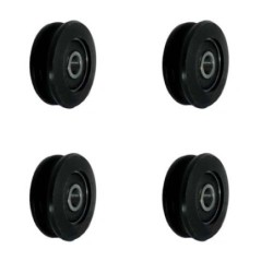 Rolka fi. 29mm 4Ł tworzywowa profilowana z łożyskiem / C29/4Ł