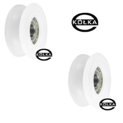Rolka fi. 45mm 10Ł tworzywowa profilowana z łożyskiem / C45/10Ł
