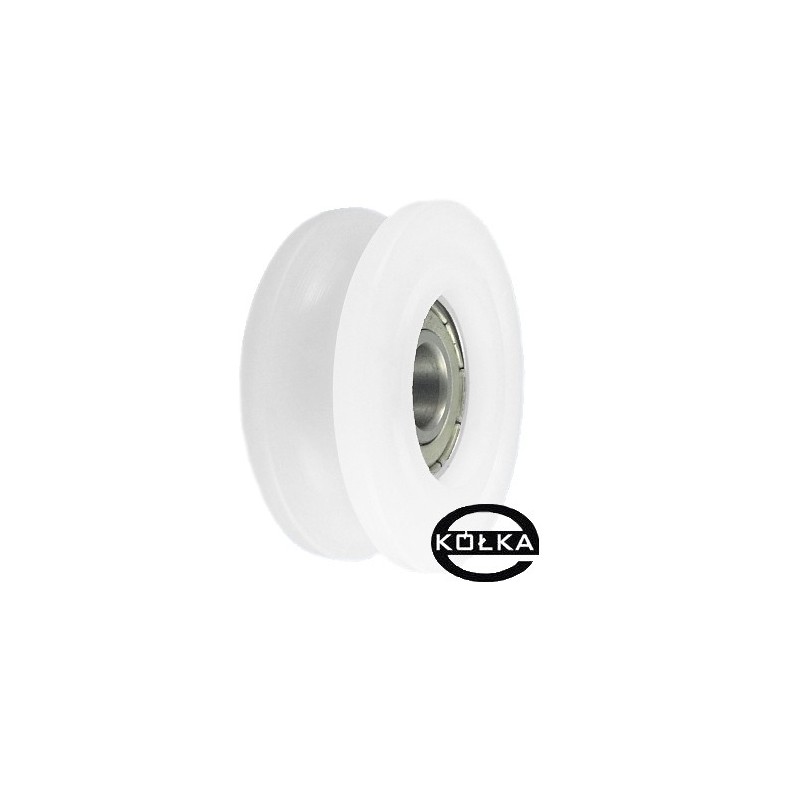 Rolka fi. 45mm 8Ł tworzywowa profilowana z łożyskiem / C45/8Ł