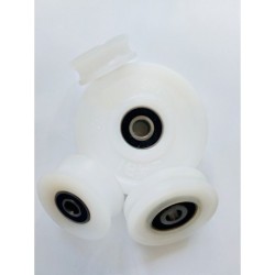 Rolka fi. 45mm 8Ł tworzywowa profilowana z łożyskiem / C45/8Ł