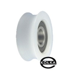 Rolka fi. 50mm 24Ł tworzywowa profilowana z łożyskiem / C50/24Ł