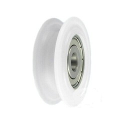 Rolka fi. 50mm 24Ł tworzywowa profilowana z łożyskiem / C50/24Ł