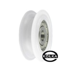 Rolka fi. 52mm 10Ł tworzywowa profilowana z łożyskiem / C52/10Ł
