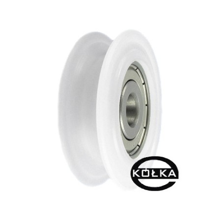 Rolka fi. 52mm 10Ł tworzywowa profilowana z łożyskiem / C52/10Ł