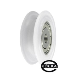 Rolka fi. 52mm 10Ł tworzywowa profilowana z łożyskiem / C52/10Ł/8