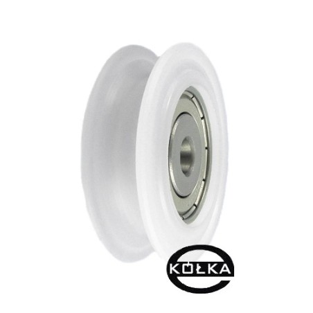 Rolka fi. 52mm 10Ł tworzywowa profilowana z łożyskiem / C52/10Ł/8