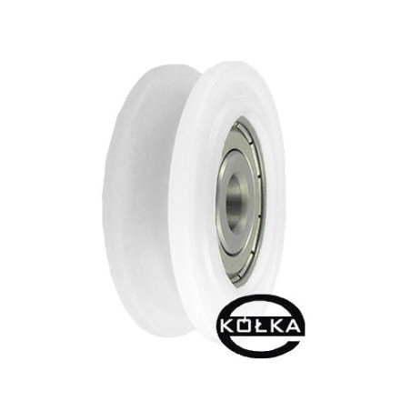 Rolka fi. 52mm 6Ł tworzywowa profilowana z łożyskiem / C52/6Ł