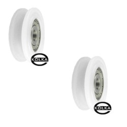 Rolka fi. 52mm 6Ł tworzywowa profilowana z łożyskiem / C52/6Ł