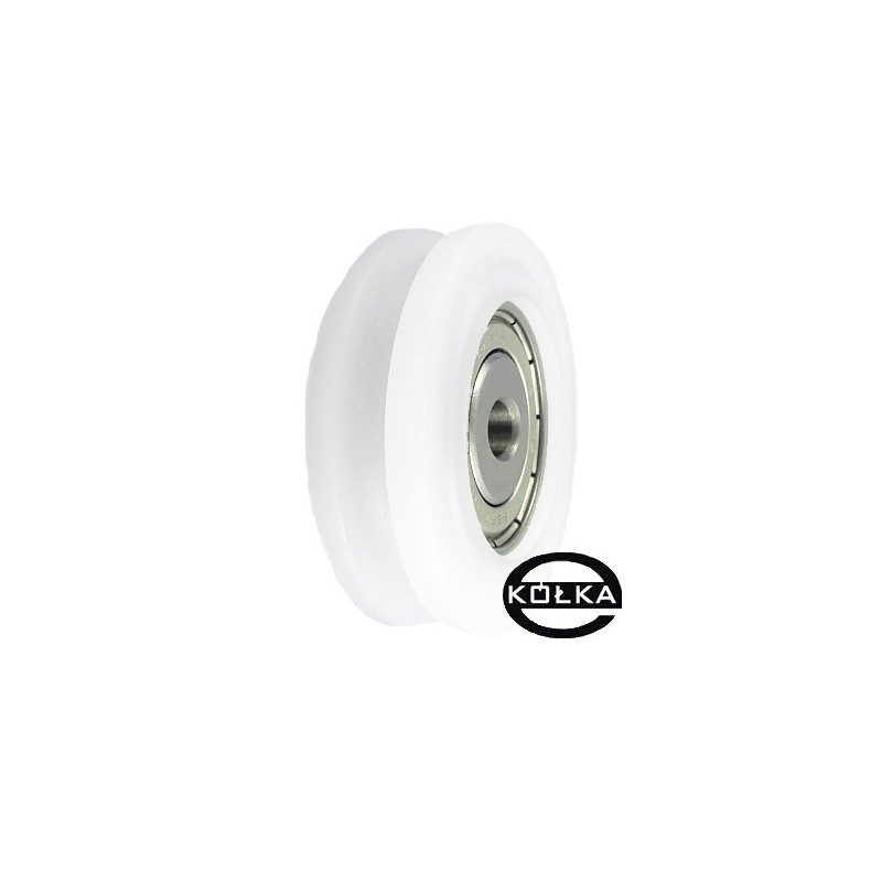 Rolka fi. 52mm 6Ł tworzywowa profilowana z łożyskiem / C52/6Ł/8