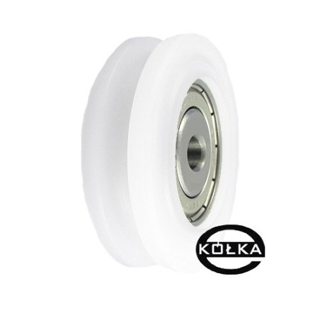Rolka fi. 52mm 6Ł tworzywowa profilowana z łożyskiem / C52/6Ł/8