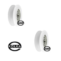Rolka fi. 52mm 8Ł tworzywowa profilowana z łożyskiem / C52/8Ł