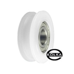 Rolka fi. 52mm 8Ł tworzywowa profilowana z łożyskiem / C52/8Ł/15