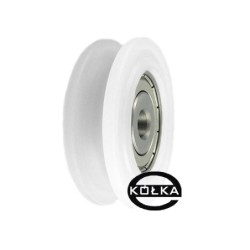 Rolka fi. 52mm 8Ł tworzywowa profilowana z łożyskiem / C52/8Ł/8