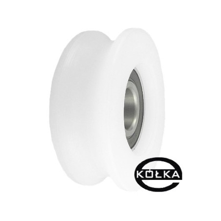 Rolka fi. 59mm 16Ł tworzywowa profilowana z łożyskiem / C59/16Ł