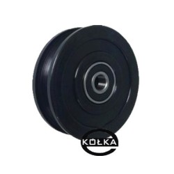 Rolka fi. 60mm 12Ł tworzywowa profilowana z łożyskiem / C60/18/12Ł/8