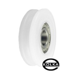Rolka fi. 60mm 5Ł tworzywowa profilowana z łożyskiem / C60/5Ł/15