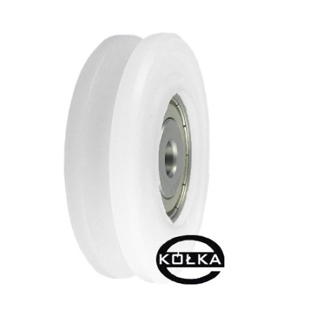 Rolka fi. 60mm 5Ł tworzywowa profilowana z łożyskiem / C60/5Ł/8