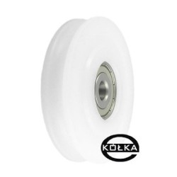 Rolka fi. 80mm 10Ł tworzywowa profilowana z łożyskiem / C80/10Ł/15