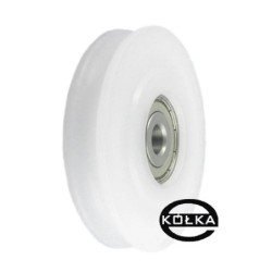 Rolka fi. 80mm 6Ł tworzywowa profilowana z łożyskiem / C80/6Ł/12