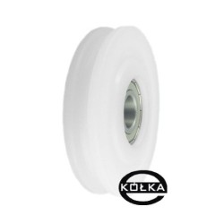 Rolka fi. 80mm 6Ł tworzywowa profilowana z łożyskiem / C80/6Ł/15