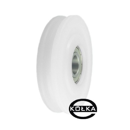 Rolka fi. 80mm 6Ł tworzywowa profilowana z łożyskiem / C80/6Ł/15
