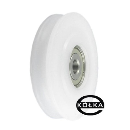 Rolka fi. 80mm 8Ł tworzywowa profilowana z łożyskiem / C80/8Ł/12