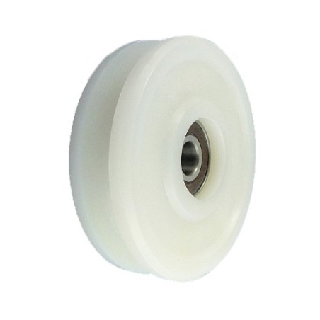 Rolka fi. 90mm  12Ł tworzywowa profilowana z łożyskiem / C90/12Ł
