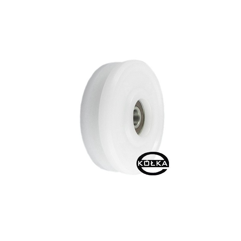 Rolka fi. 90mm 10Ł tworzywowa profilowana z łożyskiem / C90/10Ł