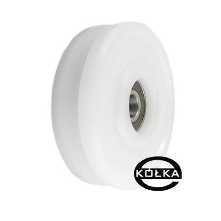 Rolka fi. 90mm 10Ł tworzywowa profilowana z łożyskiem / C90/10Ł