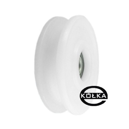 Rolka fi. 90mm 14Ł tworzywowa profilowana z łożyskiem / C90/14Ł